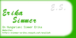 erika simmer business card